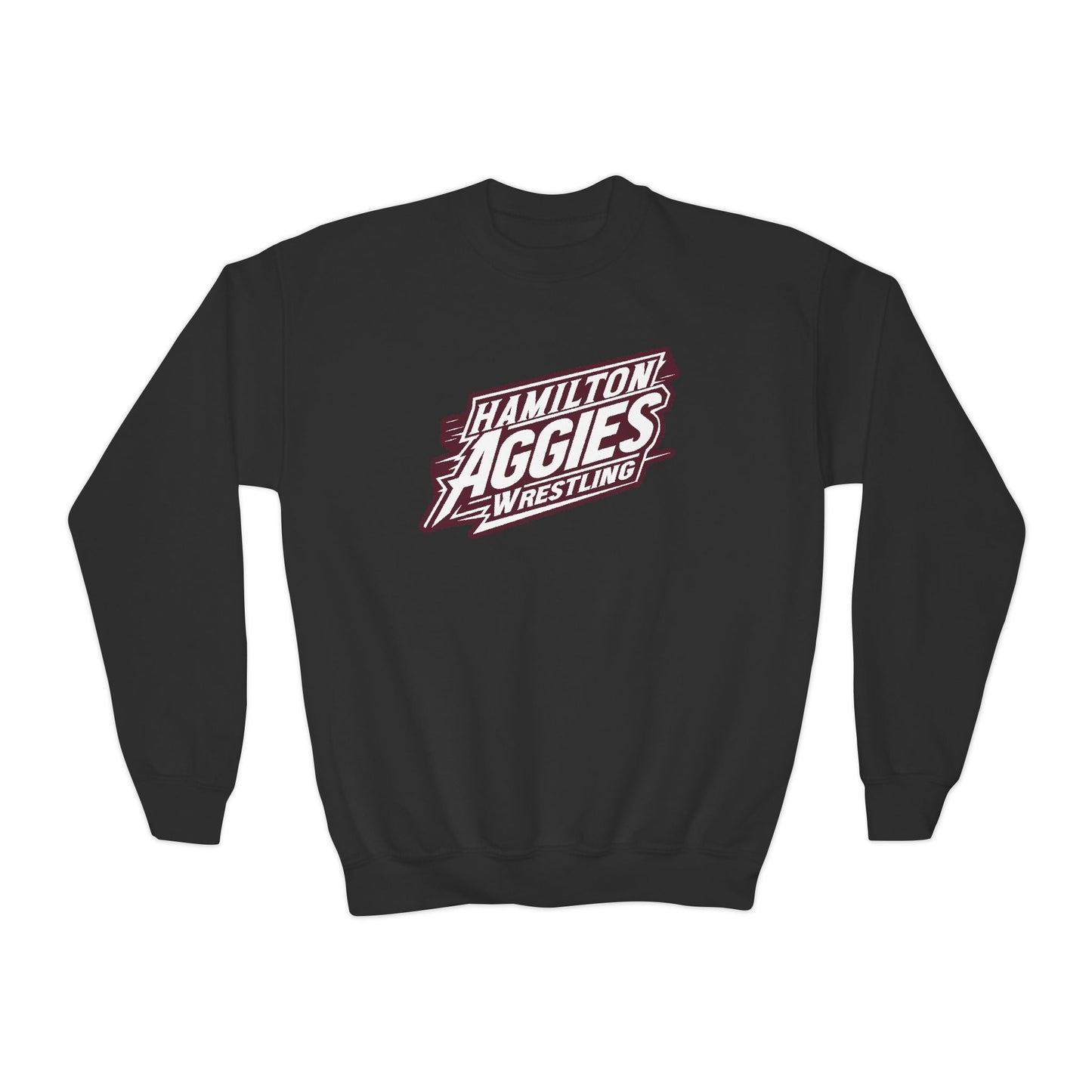Youth Crewneck Sweatshirt \ Hamilton Aggies Wrestling \ HAW1