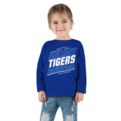 Toddler Long Sleeve Tee \ Brilliant Tigers Basketball \ BTBK2