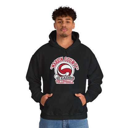 Adult Hoodie Sweatshirt \ Marion County Red Raiders Volleyball \ MCV1