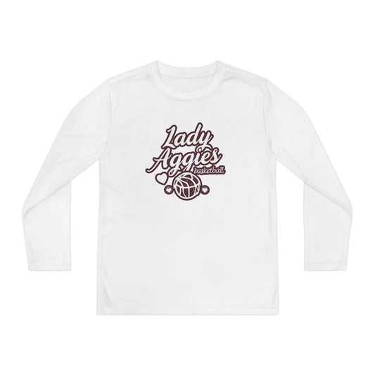 Youth Long Sleeve Tee \ Hamilton Aggies Basketball \ HABBG2