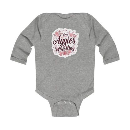 Long Sleeve Baby Bodysuit \ Hamilton Aggies Wrestling \ HAWG1