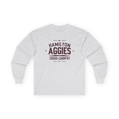 Adult Long Sleeve Tee \ Hamilton Aggies Cross-Country \ HCC1