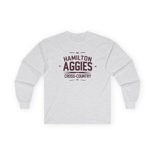Adult Long Sleeve Tee \ Hamilton Aggies Cross-Country \ HCC1