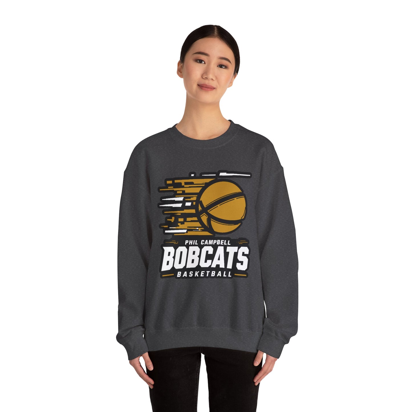 Adult Crewneck Sweatshirt \ Phil Campbell Bobcats Basketball \ PCBBK2
