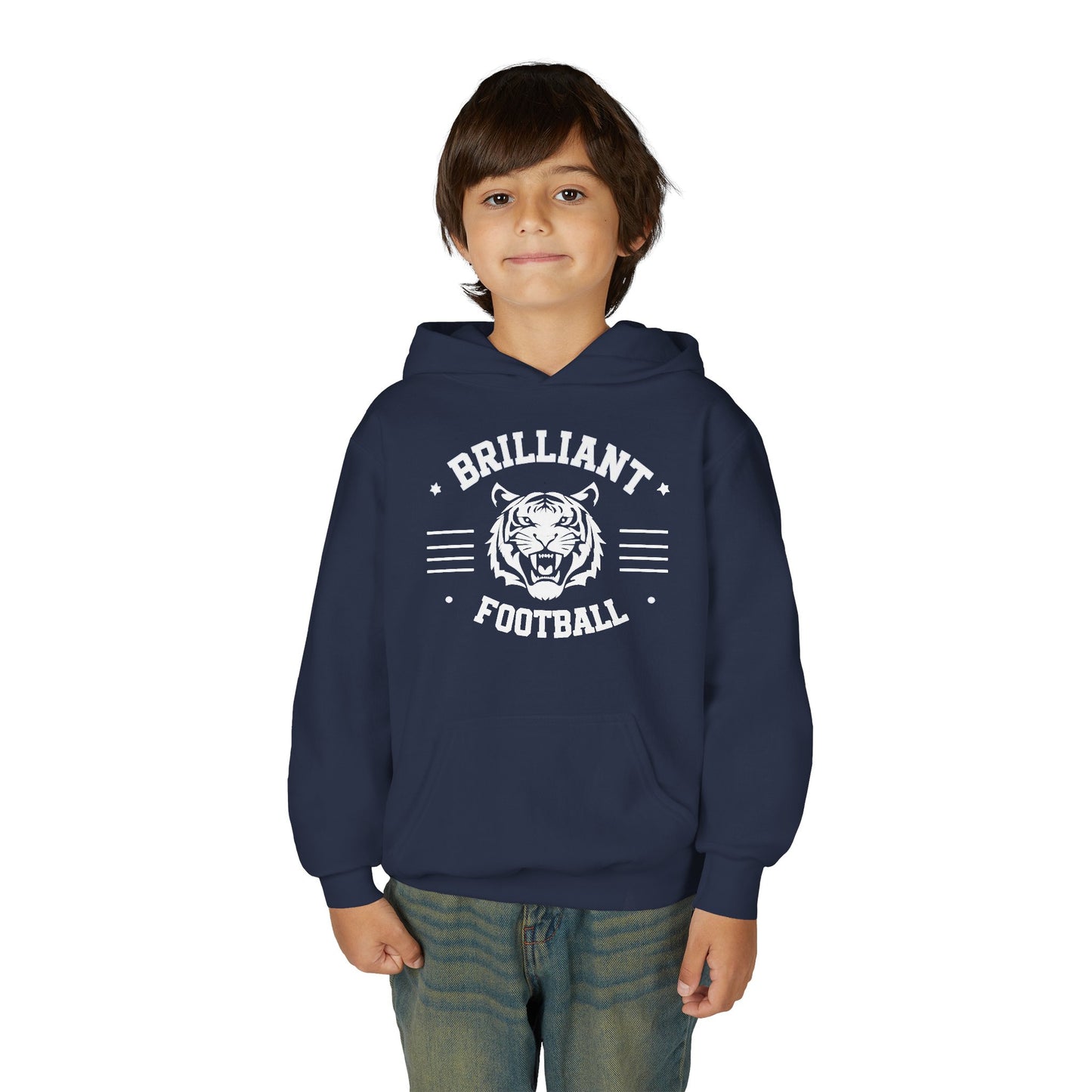 Youth Hoodie Sweatshirt \ Brilliant Tigers Football \ BTF2
