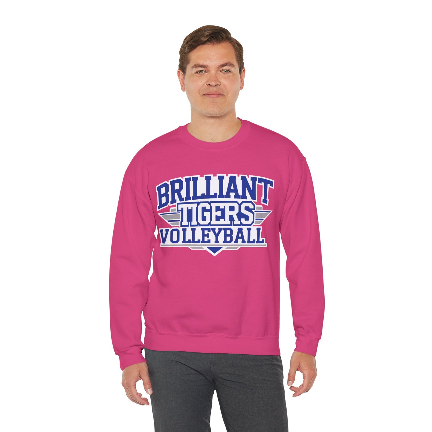 Adult Crewneck Sweatshirt \ Brilliant Tigers Volleyball \ BTV2