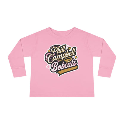 Toddler Long Sleeve Tee \ Phill Campbell Bobcats \ PCBG1