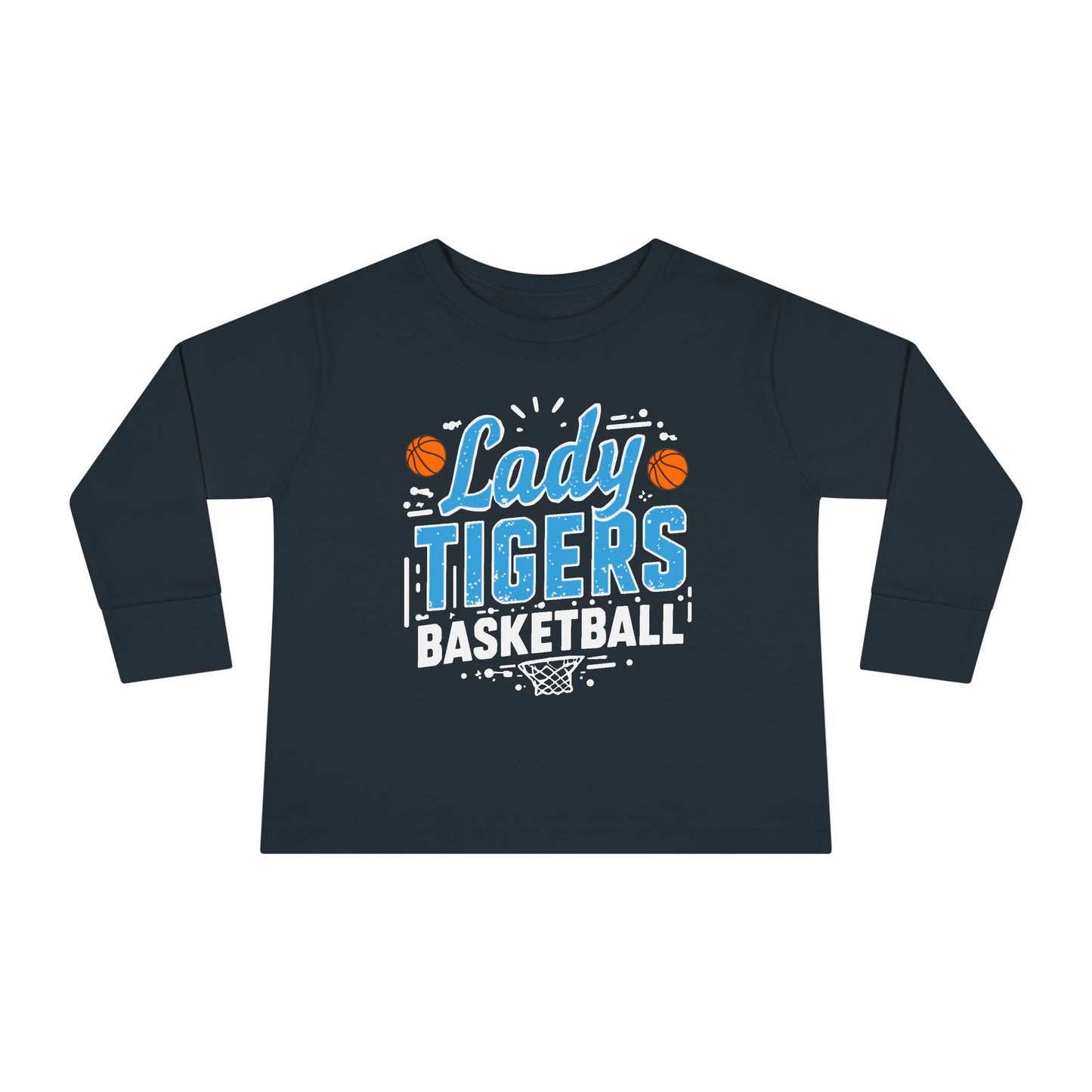 Toddler Long Sleeve Tee \ Brilliant Tigers Basketball \ BTBKG1