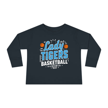 Toddler Long Sleeve Tee \ Brilliant Tigers Basketball \ BTBKG1