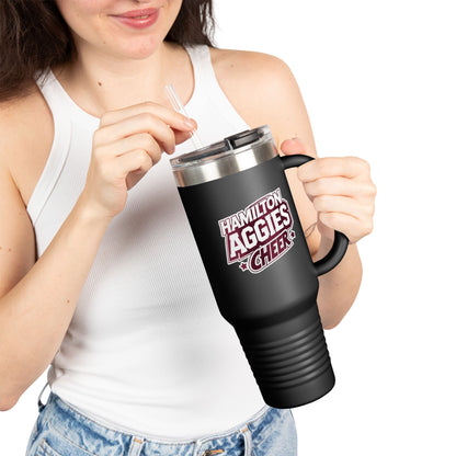40oz Insulated Tumbler \ Hamilton Aggies Cheer \ HAC1