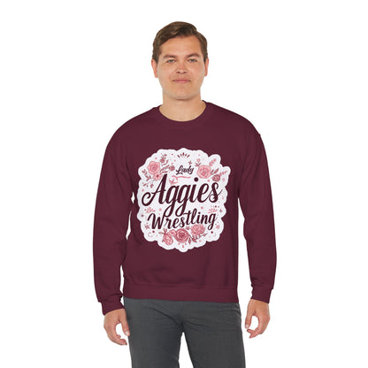 Adult Crewneck Sweatshirt \ Hamilton Aggies Wrestling \ HAWG1