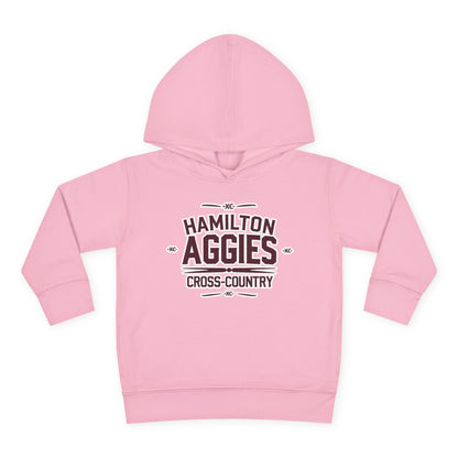 Toddler Hoodie Sweatshirt \ Hamilton Aggies Cross-Country \ HCC1