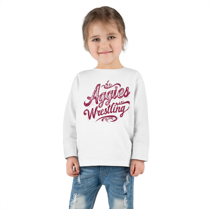 Toddler Long Sleeve Tee \ Hamilton Aggies Wrestling \ HAWG2