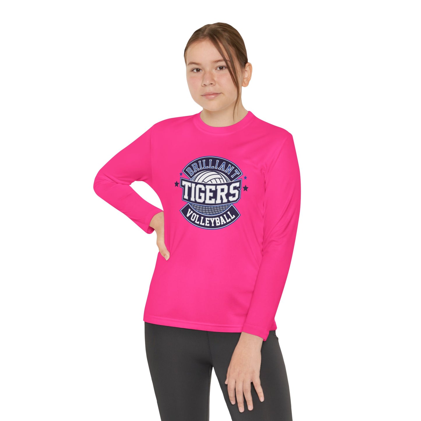 Youth Long Sleeve Tee \ Brilliant Tigers Volleyball \ BTV1
