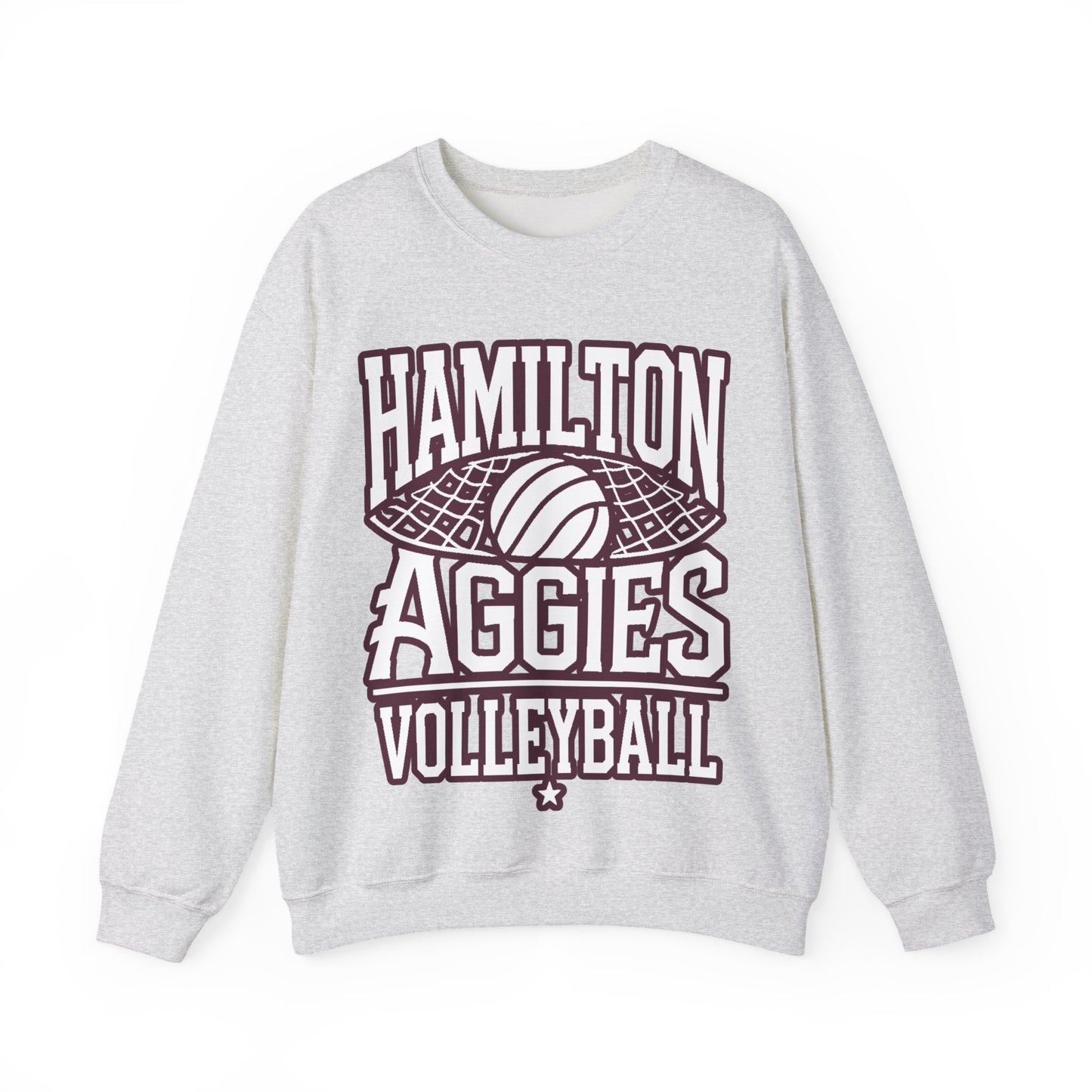 Adult Crewneck Sweatshirt \ Hamilton Aggies Volleyball \ HAV2