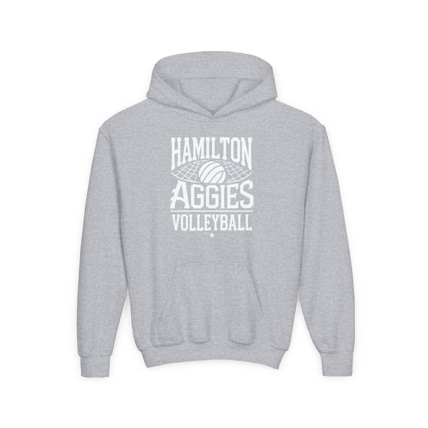 Youth Hoodie Sweatshirt \ Hamilton Aggies Volleyball \ HAV2