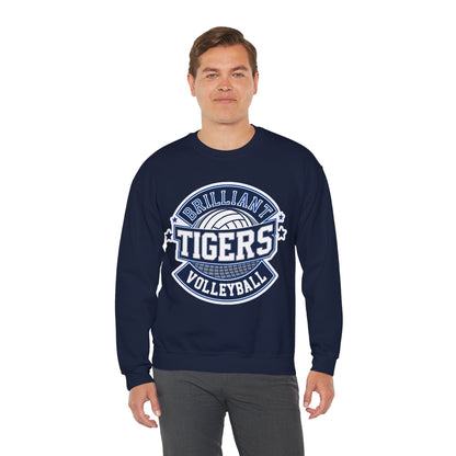 Adult Crewneck Sweatshirt \ Brilliant Tigers Volleyball \ BTV1