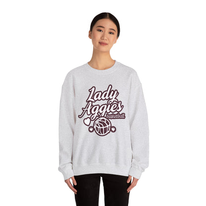 Adult Crewneck Sweatshirt \ Hamilton Aggies Basketball \ HABKG2