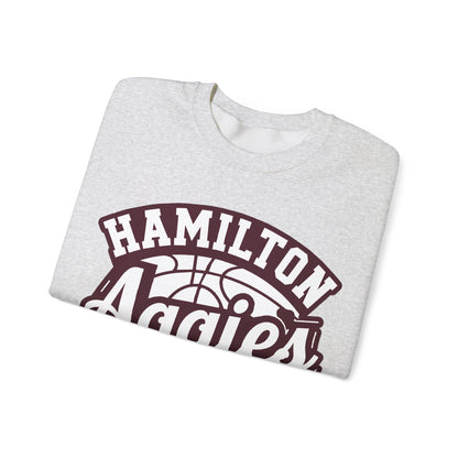 Adult Crewneck Sweatshirt \ Hamilton Aggies Basketball \ HABBG1