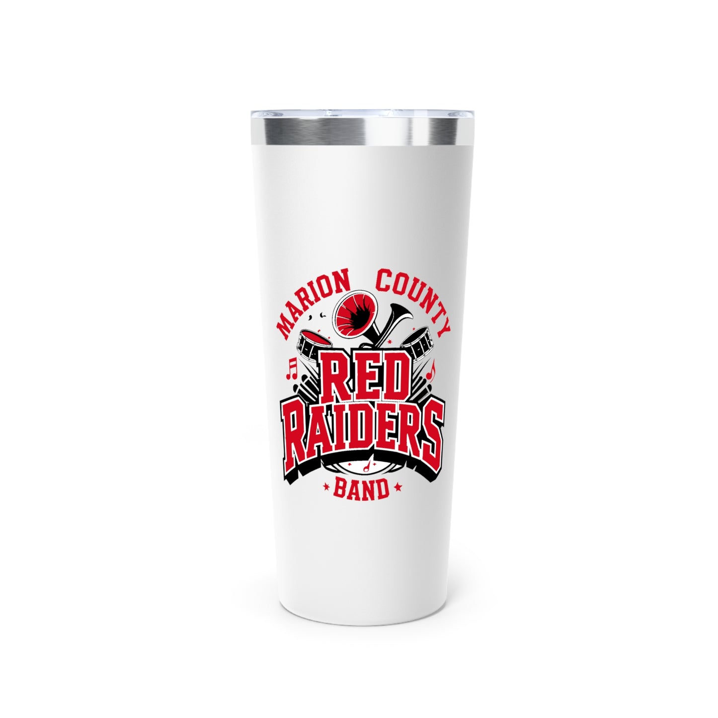 22oz Copper Insulated Tumbler \ Marion County Red Raiders Band \ MCB2