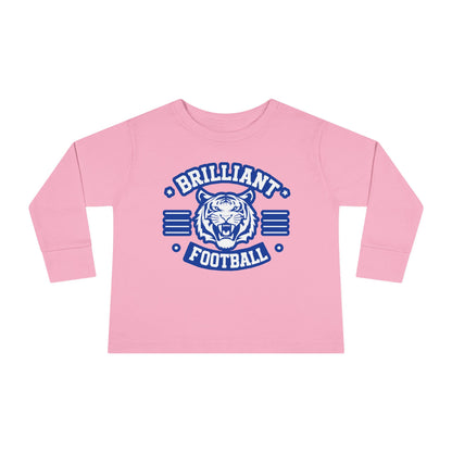 Toddler Long Sleeve Tee \ Brilliant Tigers Football \ BTF2