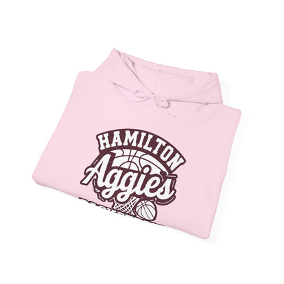 Adult Hoodie Sweatshirt \ Hamilton Aggies Basketball \ HABBG1