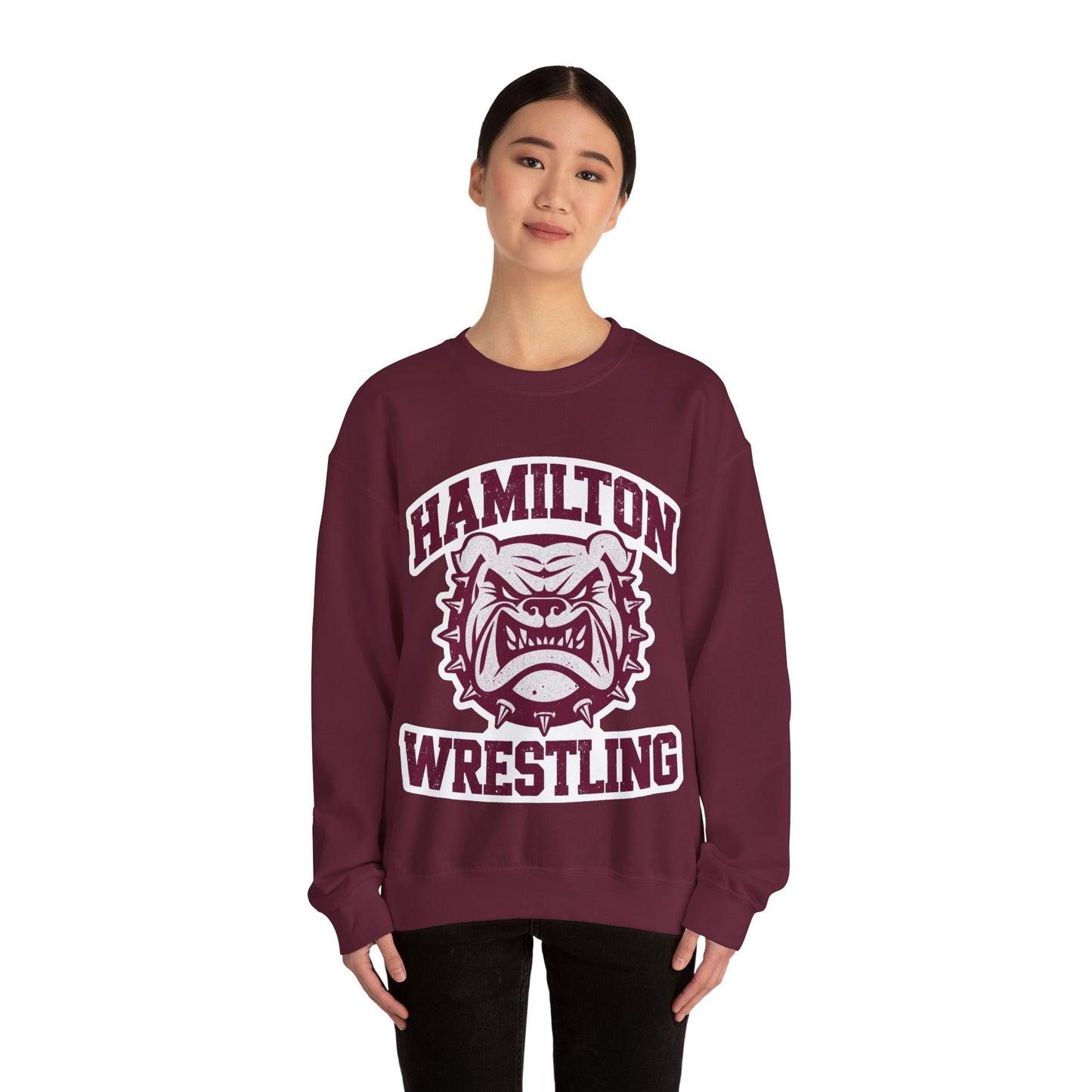 Adult Crewneck Sweatshirt \ Hamilton Aggies Wrestling \ HAW2
