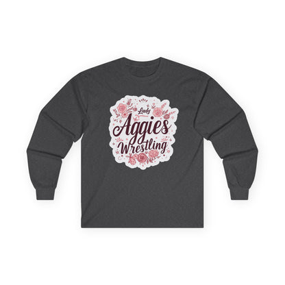 Adult Long Sleeve Tee \ Hamilton Aggies Wrestling \ HAWG1