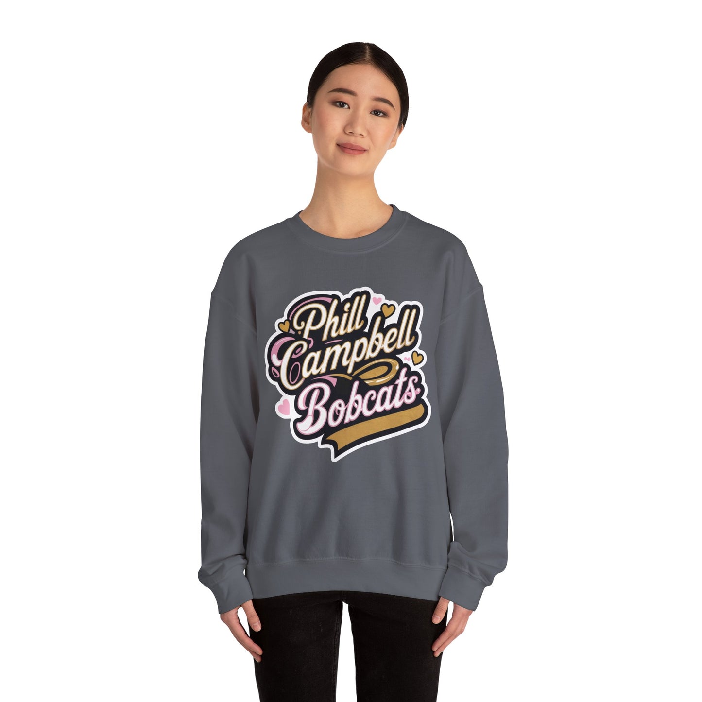 Adult Crewneck Sweatshirt \ Phill Campbell Bobcats \ PCBG1