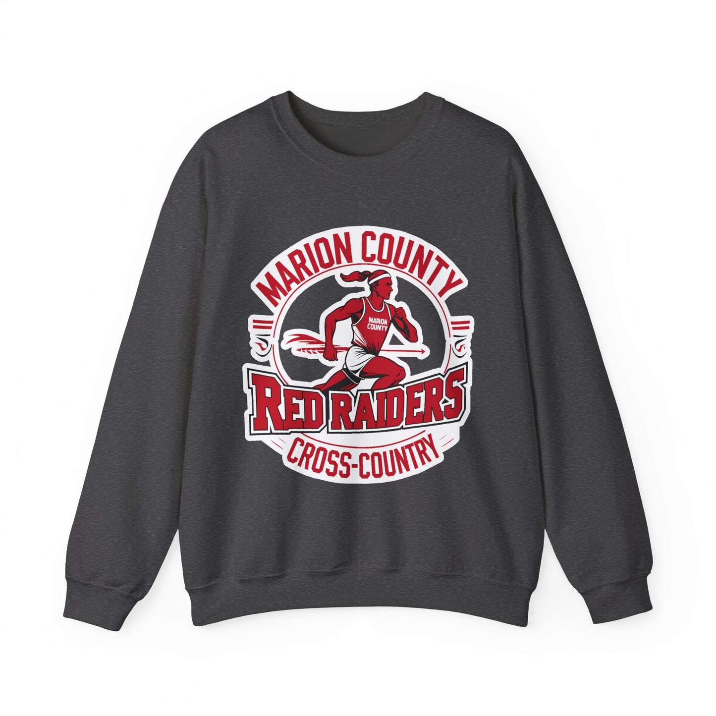 Adult Crewneck Sweatshirt \ Marion County Red Raiders Cross-Country \ MCCC2