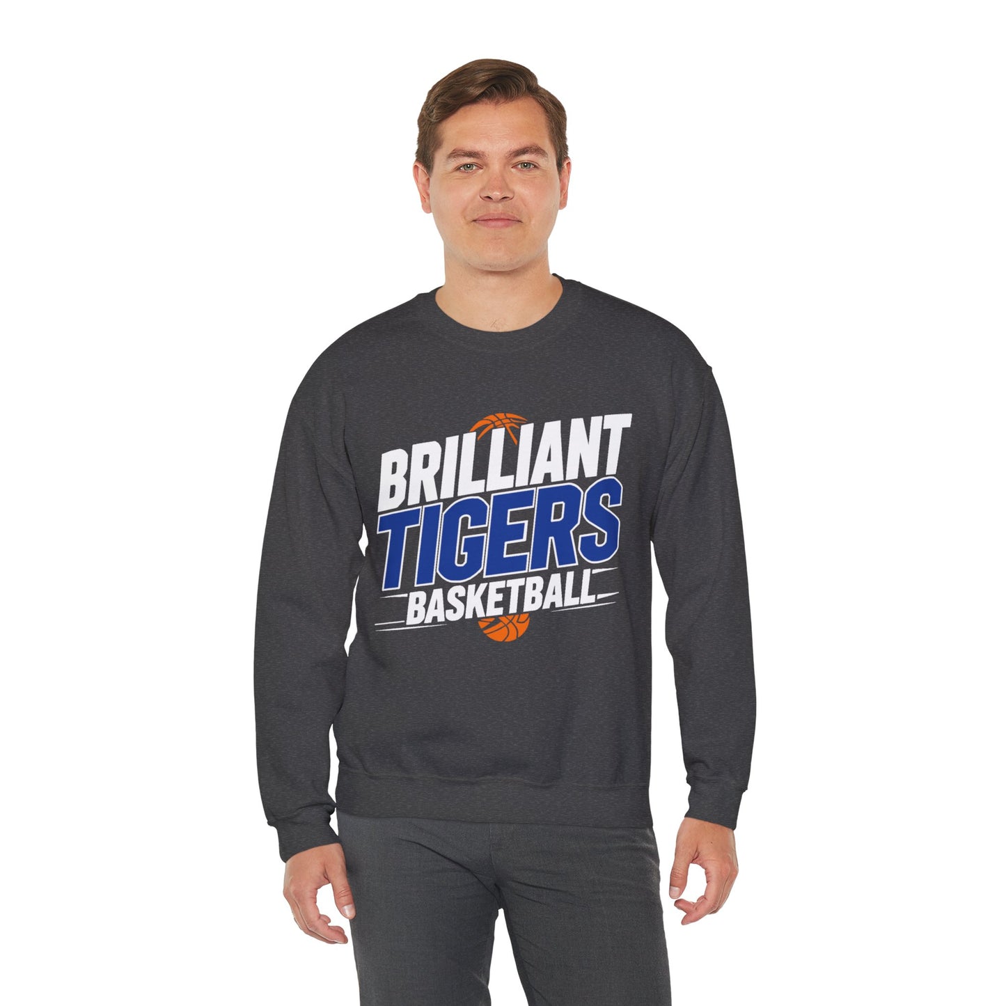 Adult Crewneck Sweatshirt \ Brilliant Tigers Basketball \ BTBK1