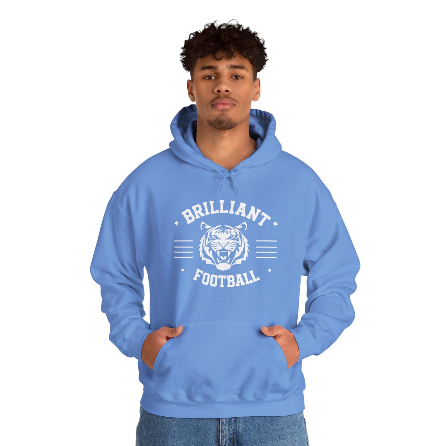 Adult Hoodie Sweatshirt \ Brilliant Tigers Football \ BTF2