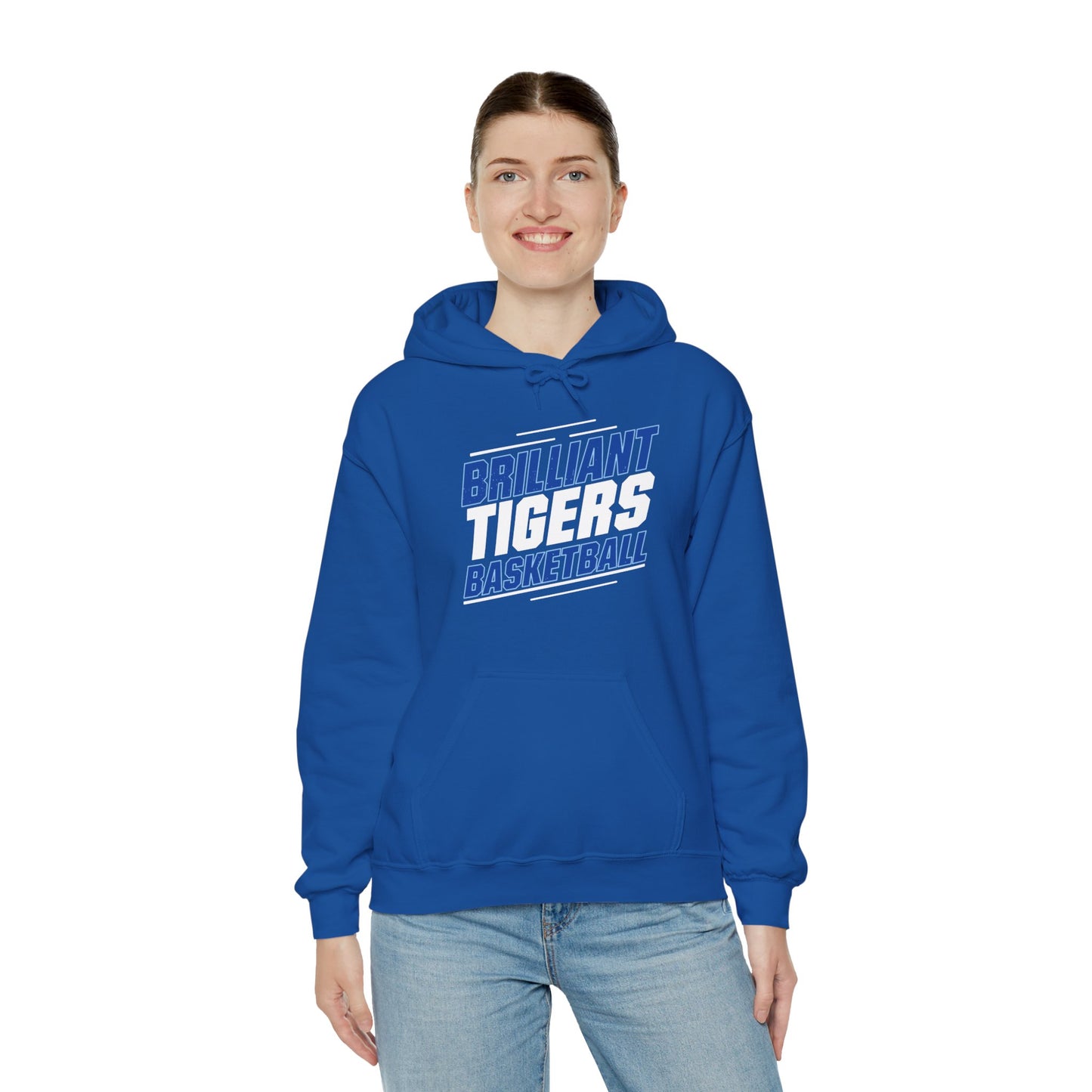 Adult Hoodie Sweatshirt \ Brilliant Tigers Basketball \ BTBK2