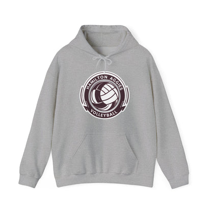 Adult Hoodie Sweatshirt \ Hamilton Aggies Volleyball \ HAV1