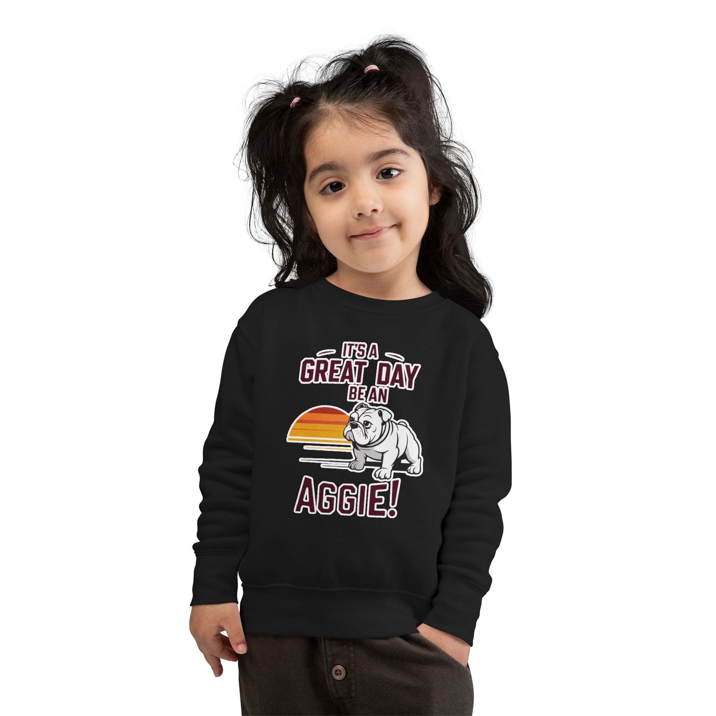 Toddler Crewneck Sweatshirt \ It's a Great Day to be an Aggie! \ GDA3