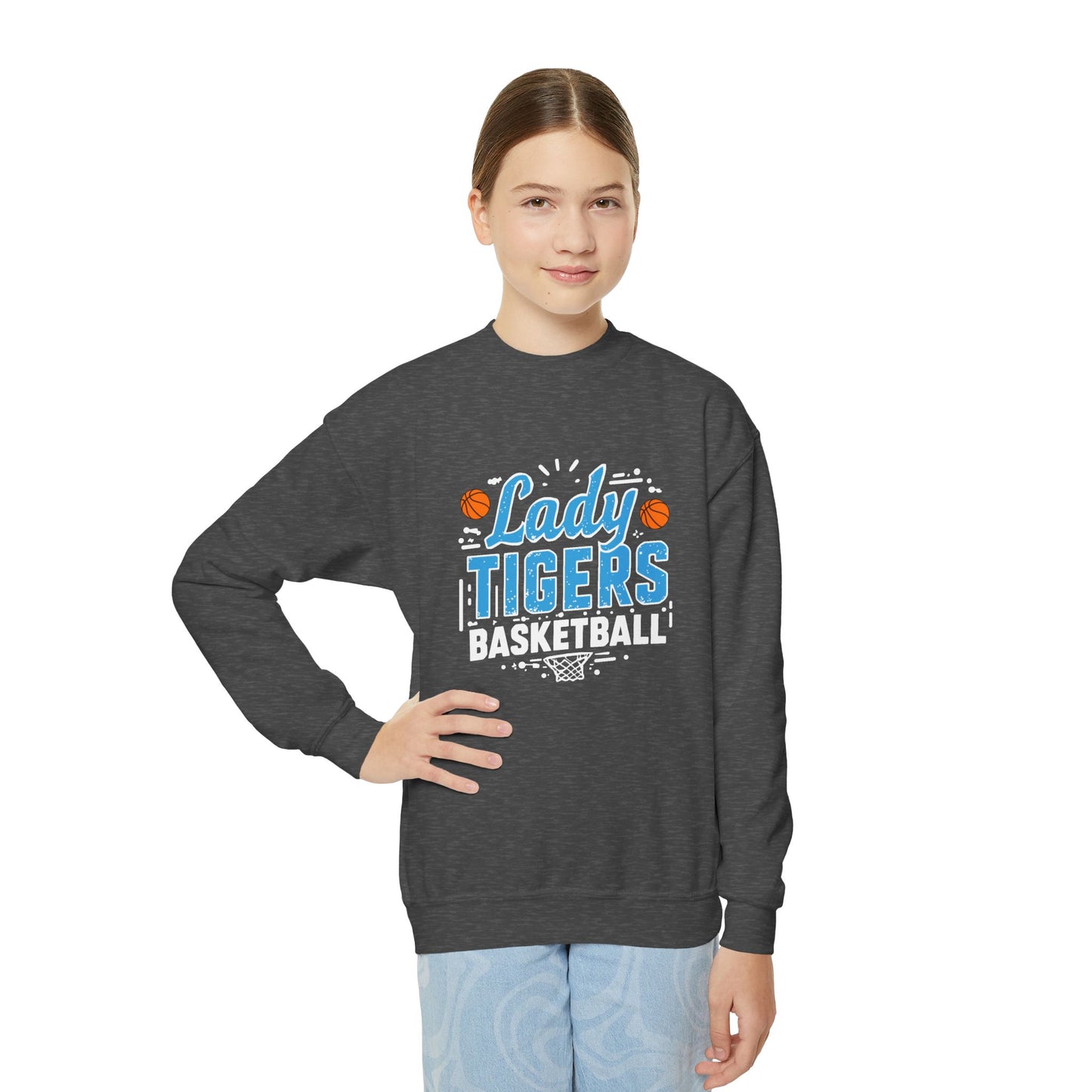 Youth Crewneck Sweatshirt \ Brilliant Tigers Basketball \ BTBKG1