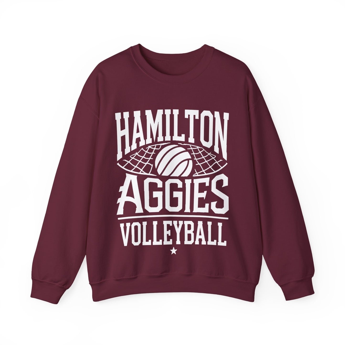 Adult Crewneck Sweatshirt \ Hamilton Aggies Volleyball \ HAV2