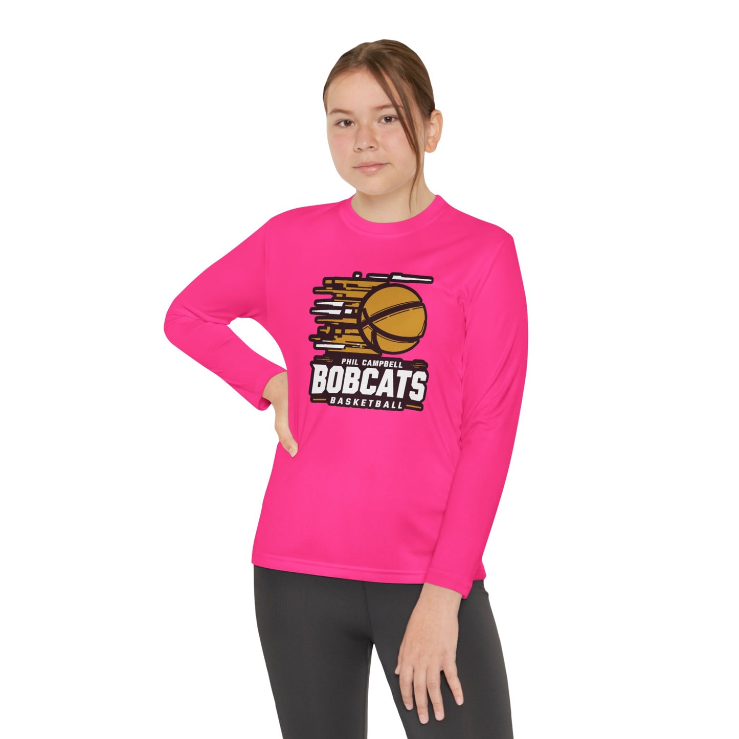 Youth Long Sleeve Tee \ Phil Campbell Bobcats Basketball \ PCBBK2
