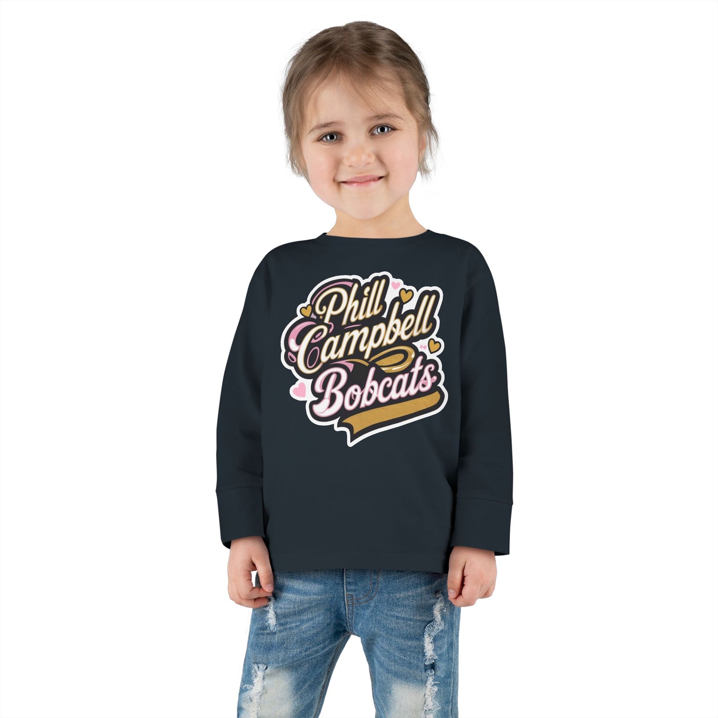 Toddler Long Sleeve Tee \ Phill Campbell Bobcats \ PCBG1