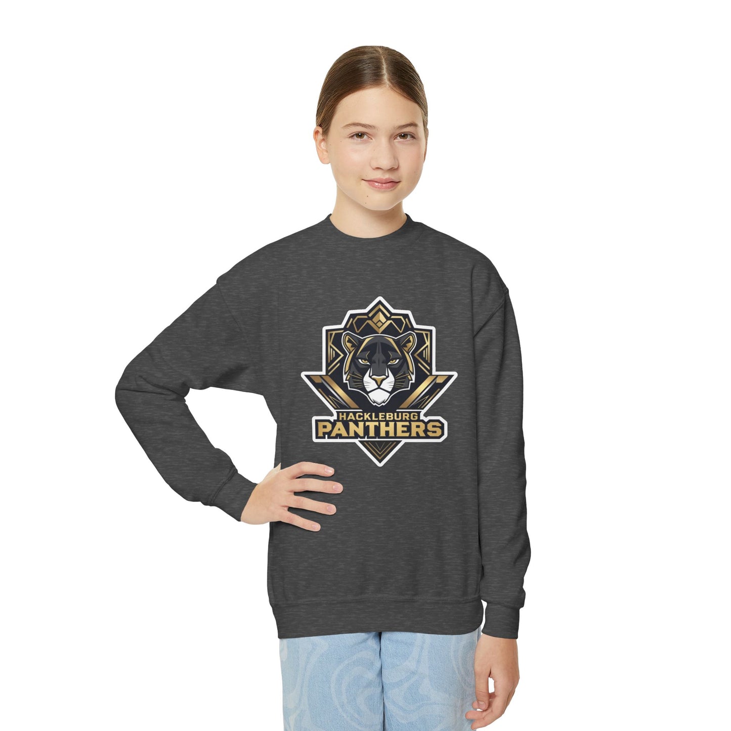 Youth Crewneck Sweatshirt \ Hackleburg Panthers \ HP1