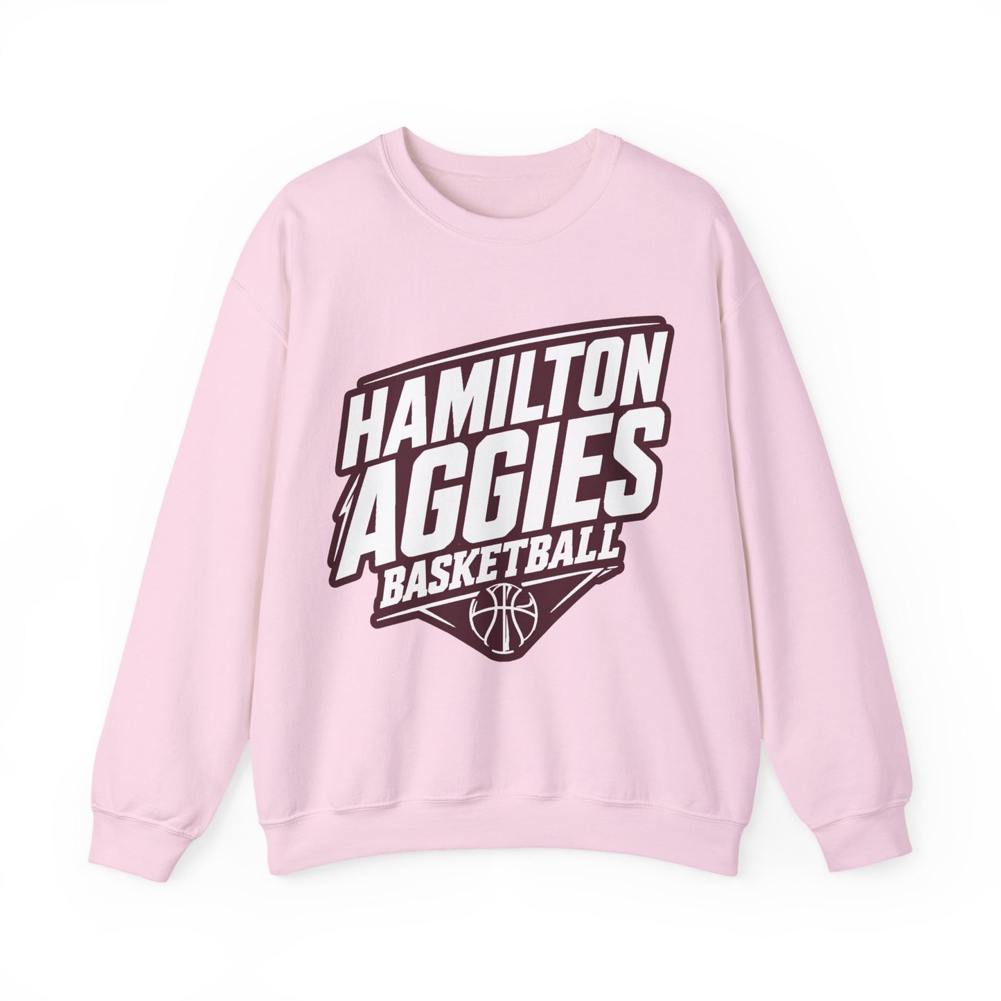 Adult Crewneck Sweatshirt \ Hamilton Aggies Basketball \ HABB2