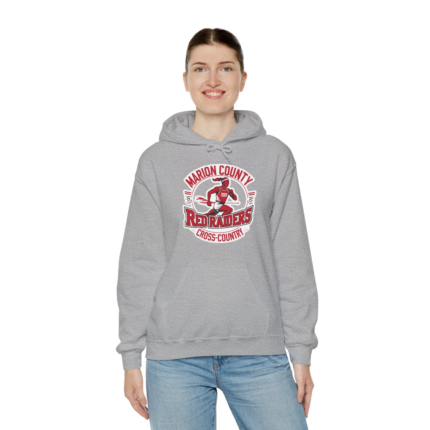 Adult Hoodie Sweatshirt \ Marion County Red Raiders Cross-Country \ MCCC2