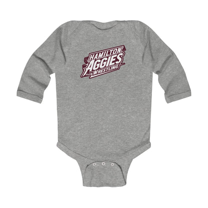 Long Sleeve Baby Bodysuit \ Hamilton Aggies Wrestling \ HAW1