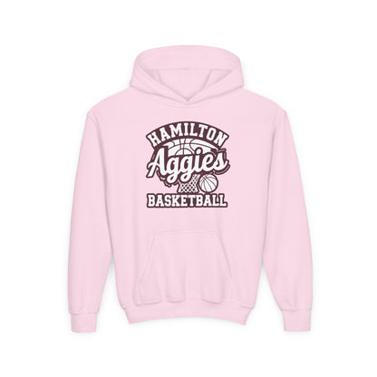 Youth Hoodie Sweatshirt \ Hamilton Aggies Basketball \ HABBG1
