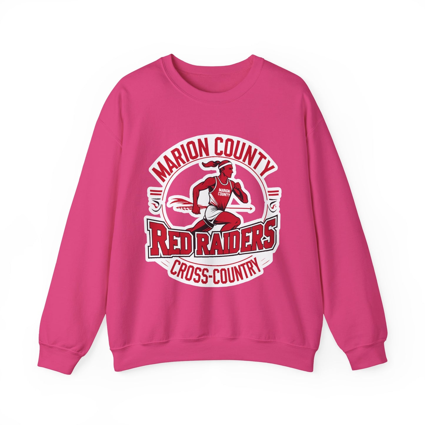 Adult Crewneck Sweatshirt \ Marion County Red Raiders Cross-Country \ MCCC2
