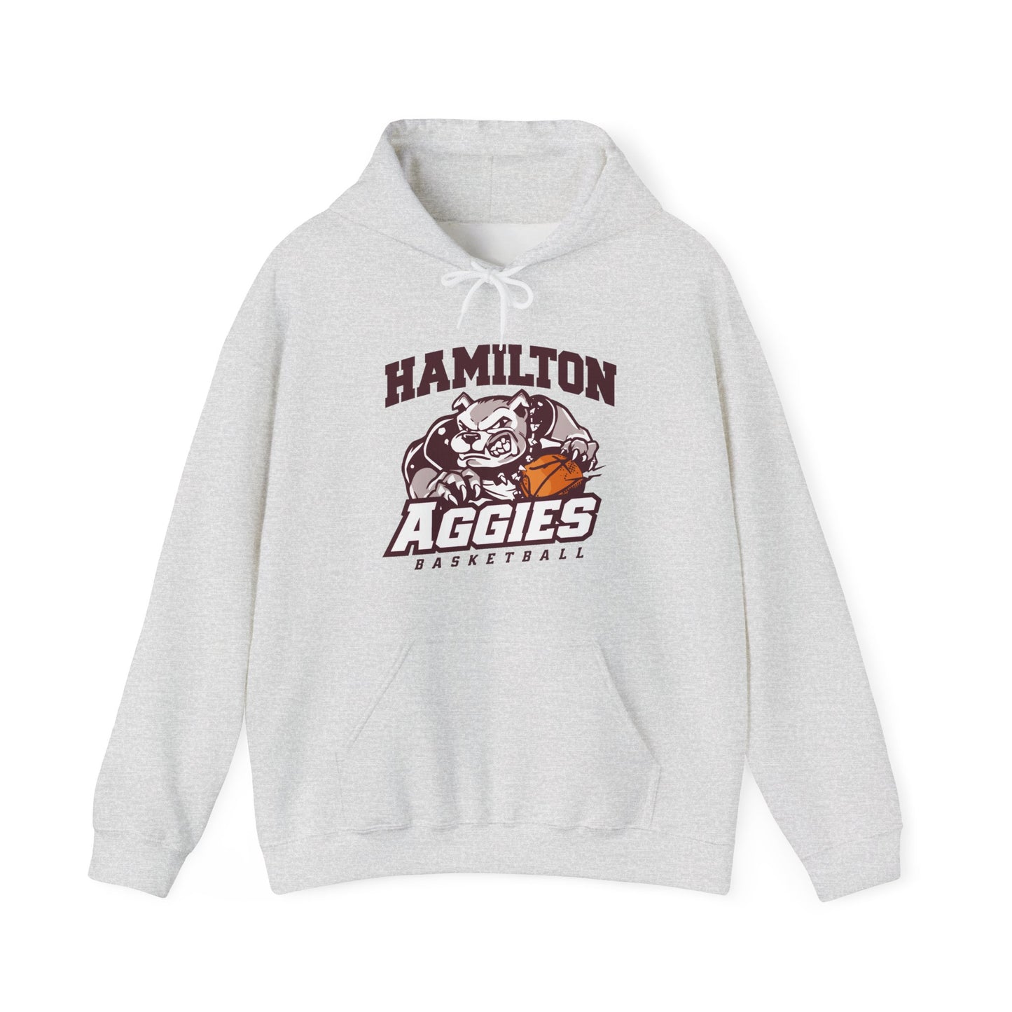 Adult Hoodie Sweatshirt \ Hamilton Aggies Basketball \ HABB1