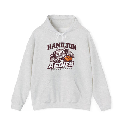 Adult Hoodie Sweatshirt \ Hamilton Aggies Basketball \ HABB1
