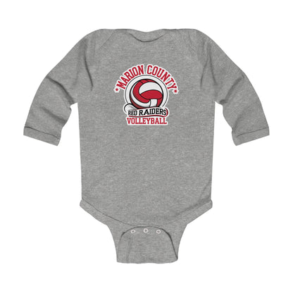 Long Sleeve Baby Bodysuit \ Marion County Red Raiders Volleyball \ MCV1