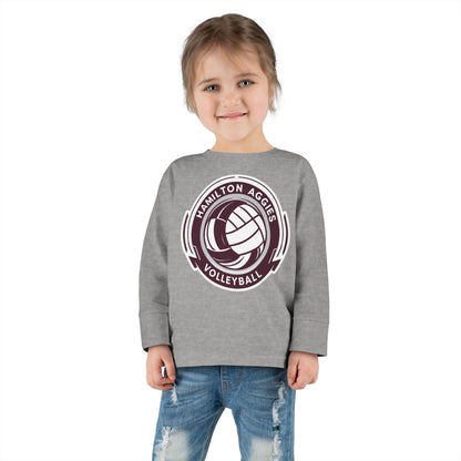 Toddler Long Sleeve Tee \ Hamilton Aggies Volleyball \ HAV1