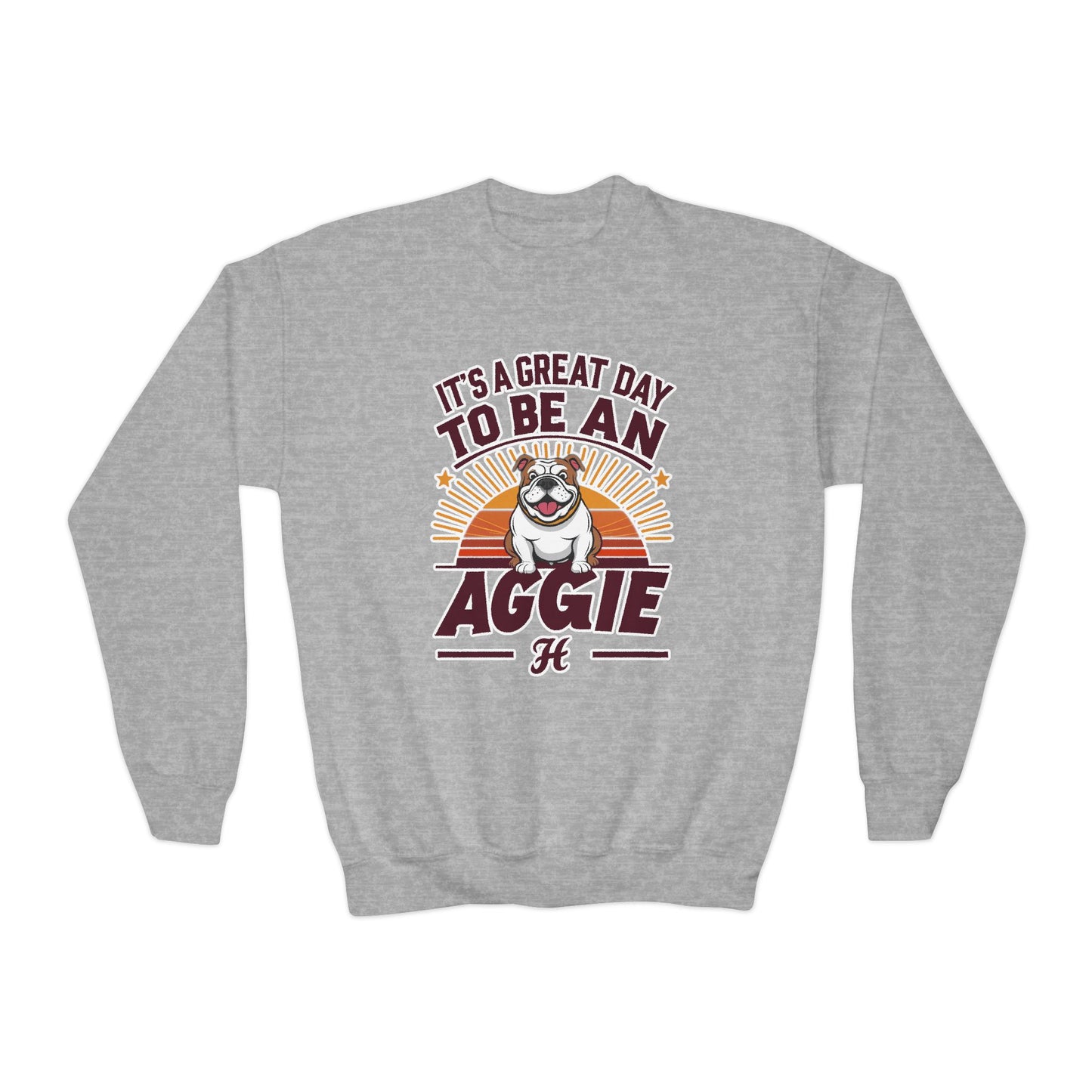Youth Crewneck Sweatshirt \ It's a Great Day to be an Aggie! \ GDA2